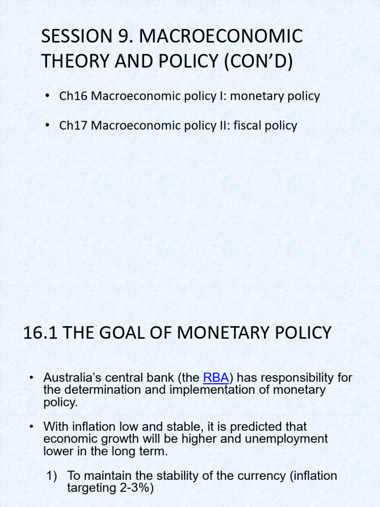 Monetary and Fiscal Policy | PDF | Monetary Policy | Macroeconomics