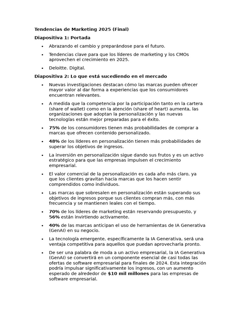 Tendencias de Marketing 2025 | PDF | Marketing | Inteligencia artificial