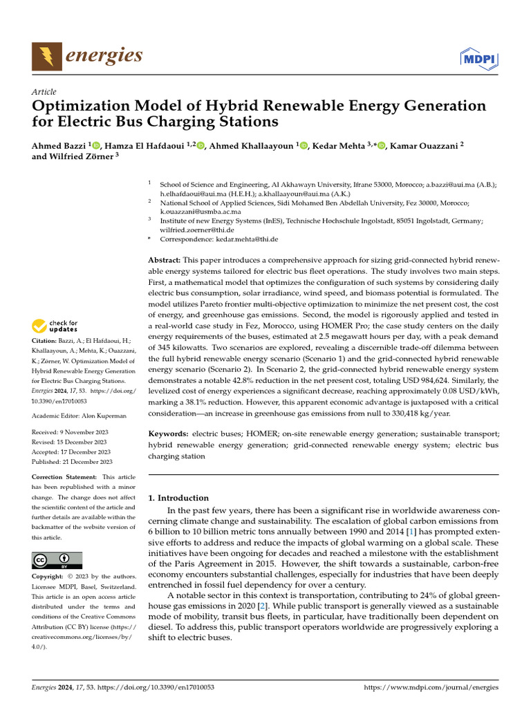Optimization Model of Hybrid Renewable Energy Gene | PDF ...