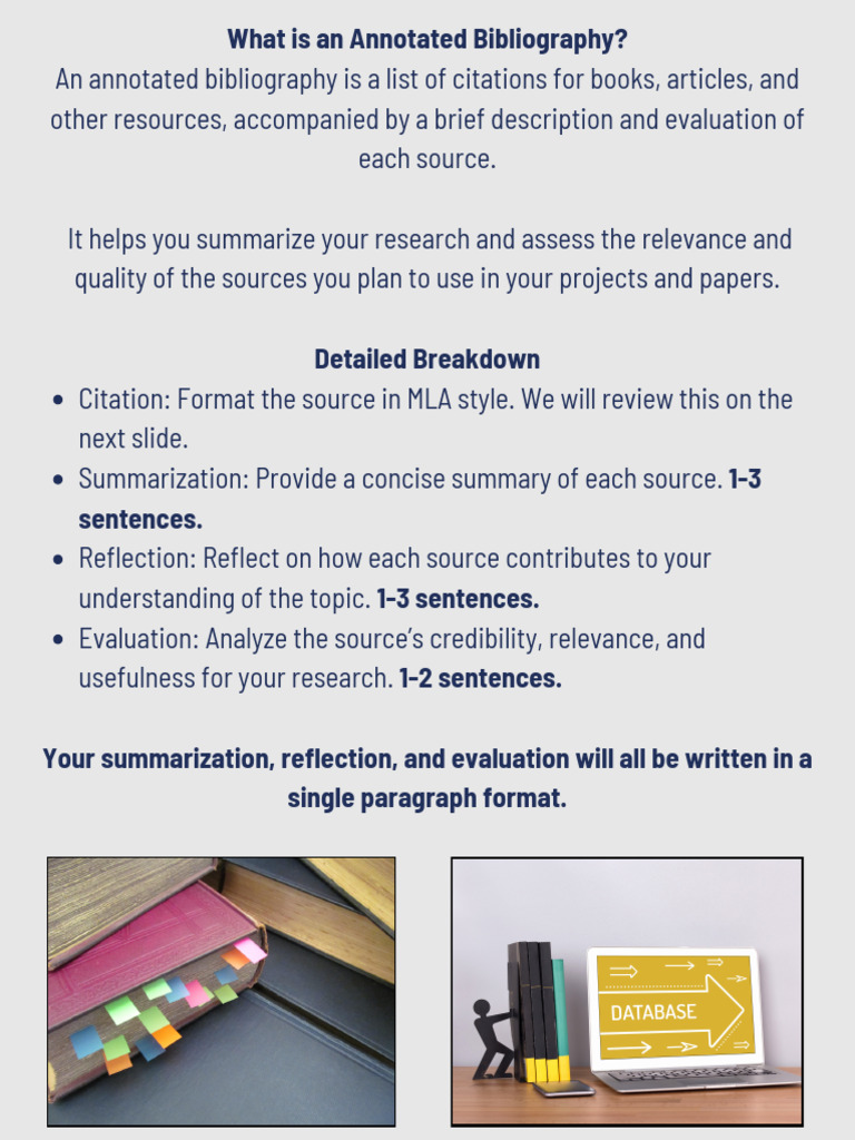 Annotated Bibliography Guidelines | PDF