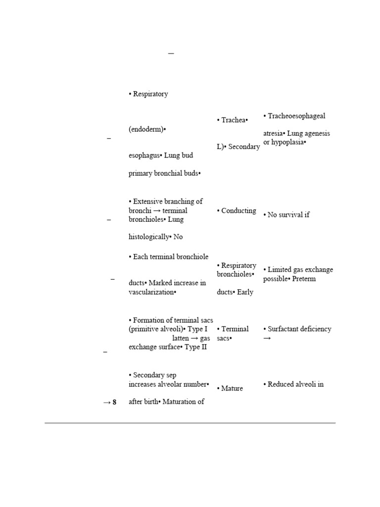 Development of The Lung | PDF | Respiratory Tract | Lung