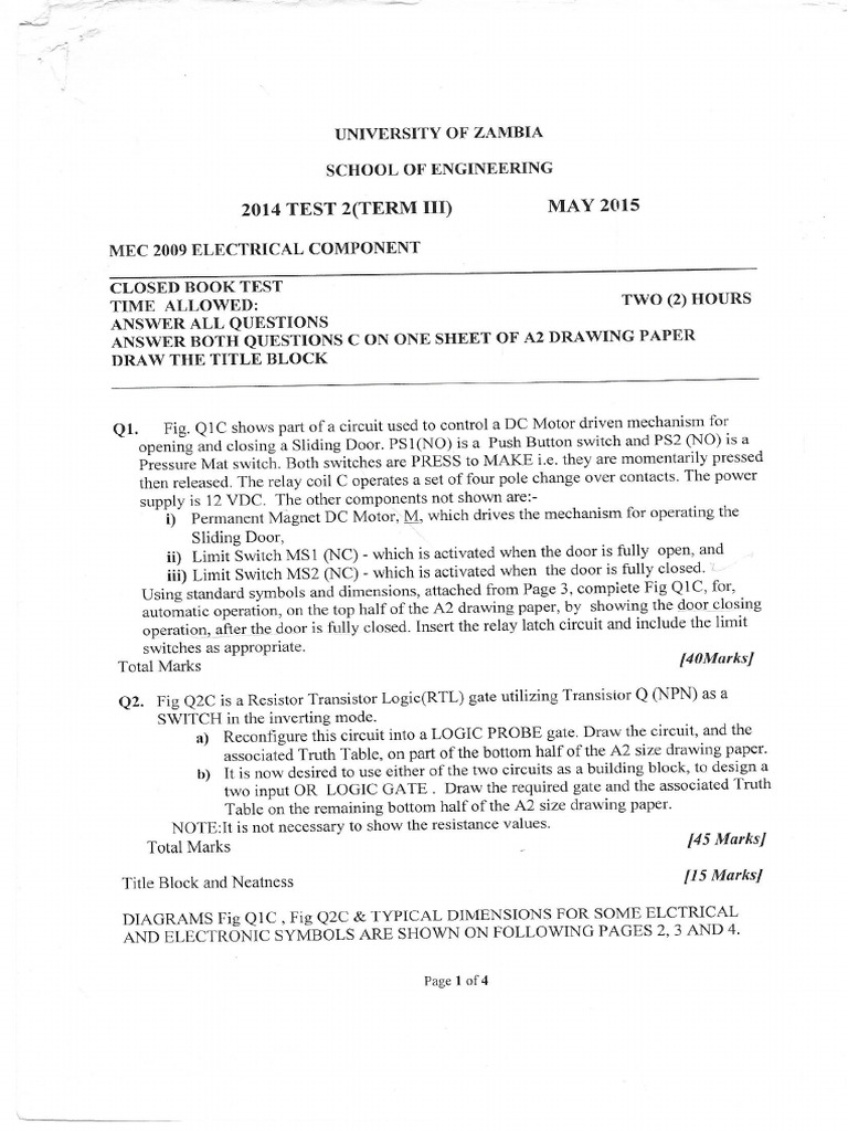 Mec 2009 Past Question Papers | PDF