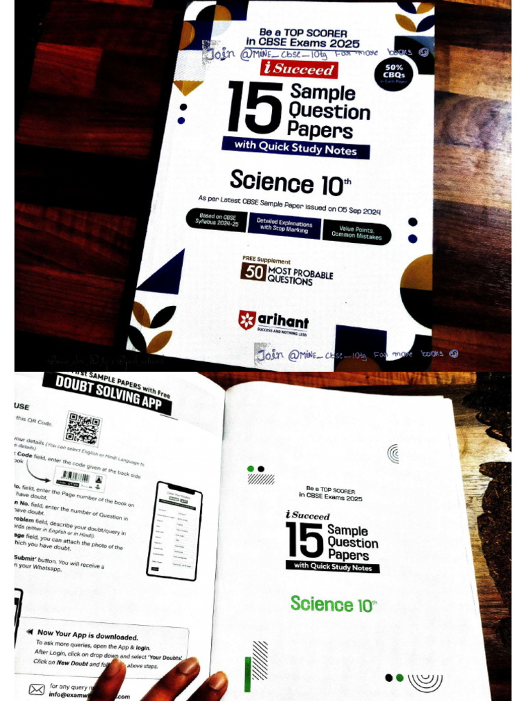 Arihant ISucceed Science Latest Sample Papers 2024 25 Class 10 | PDF