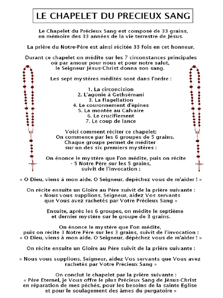 Chapelet Du Precieux Sang | PDF