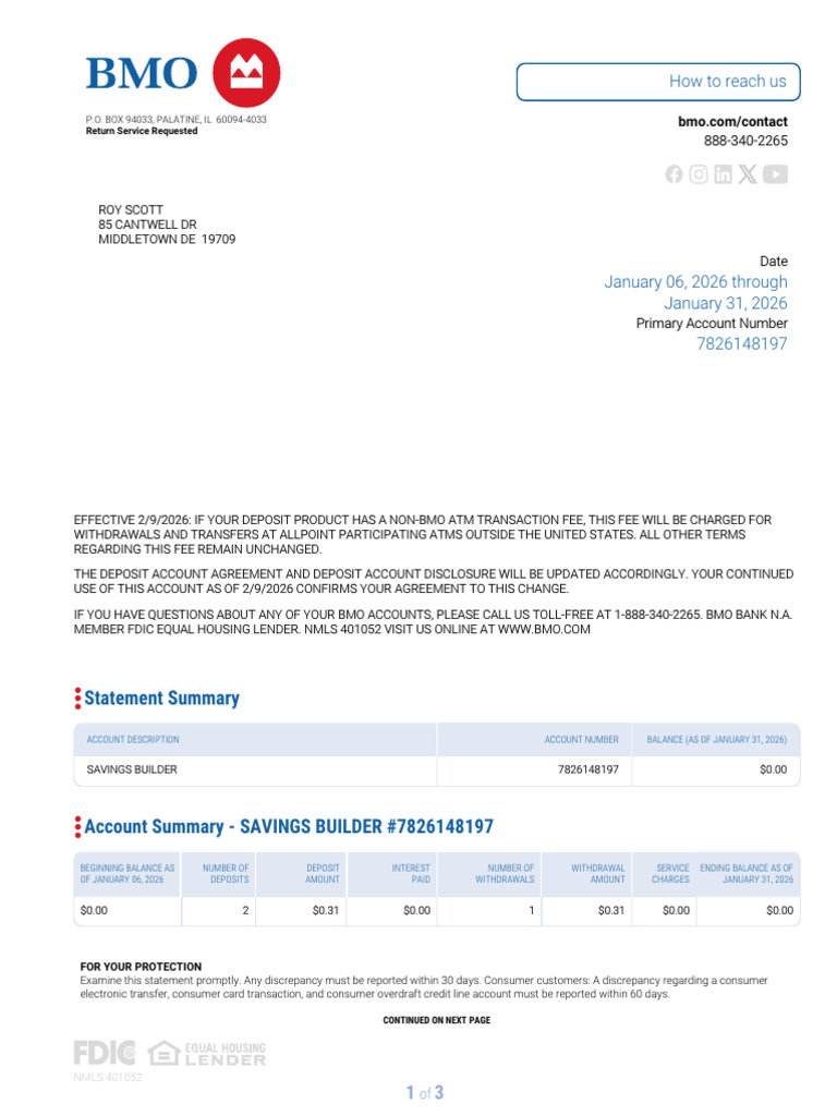 Statements 8197 | PDF | Credit Card | Overdraft