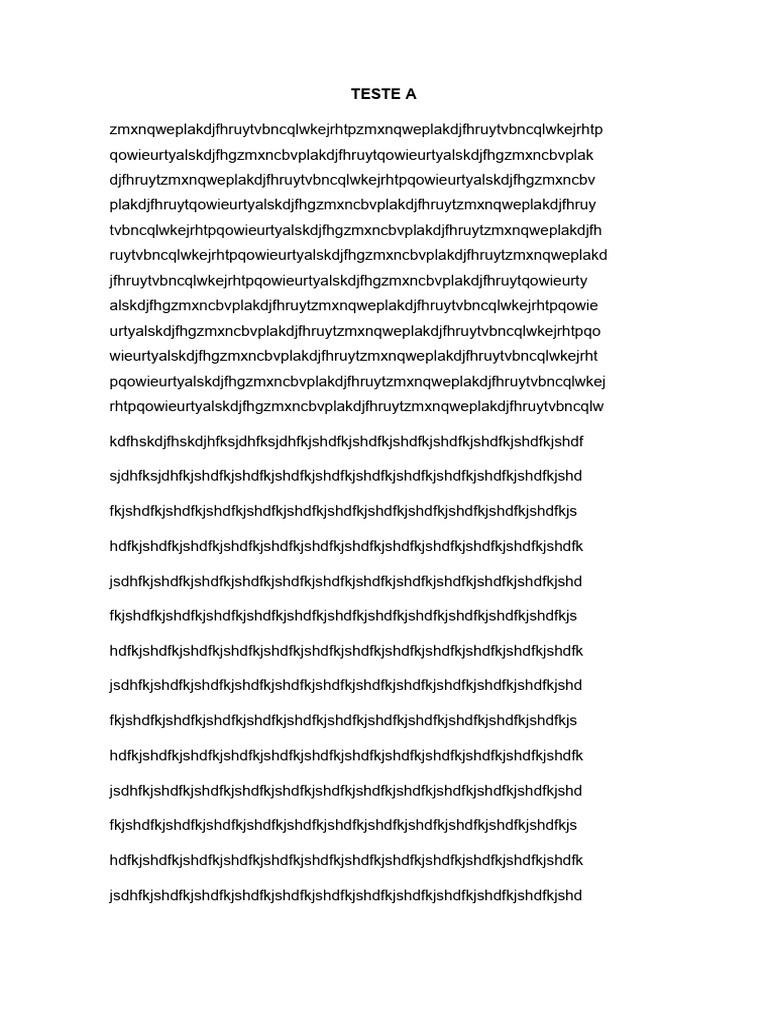 Teste A | PDF