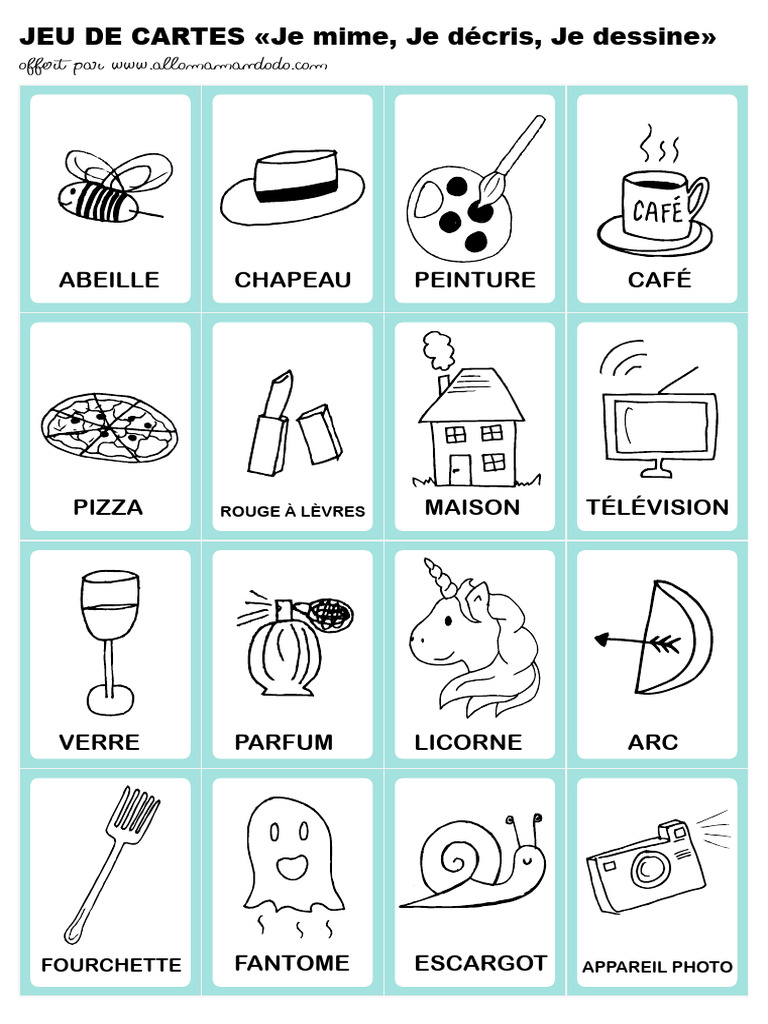 Je Mime Je Décris Je Dessine | PDF
