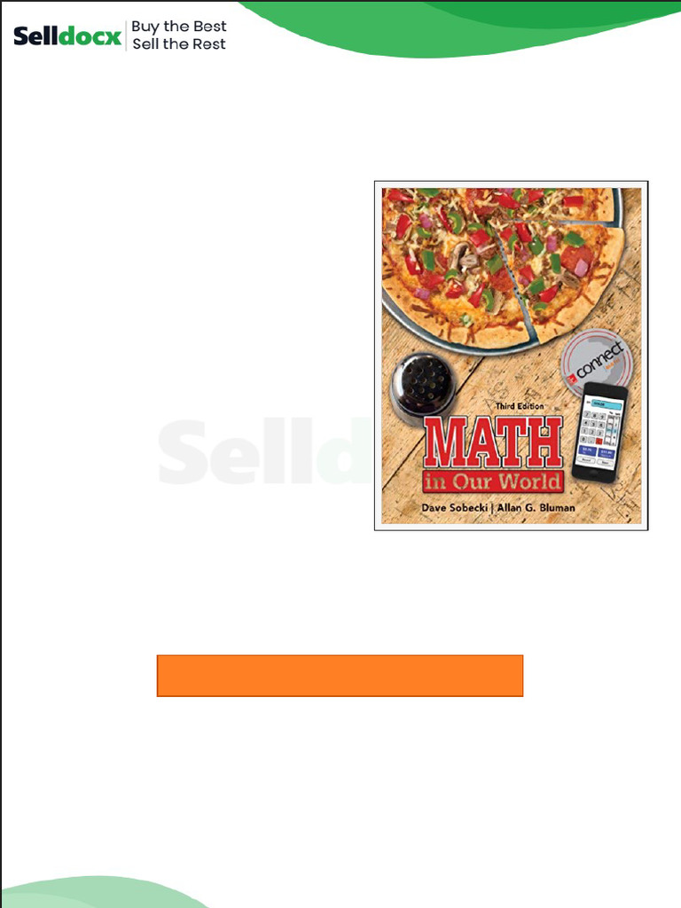 Solution Manual For Math in Our World 3rd Edition by Sobecki | PDF ...