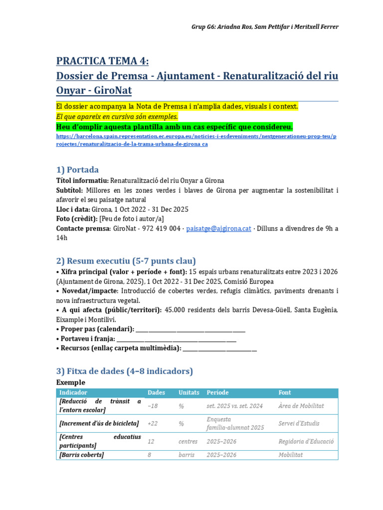 Plantilla Dossier Ajuntament | PDF