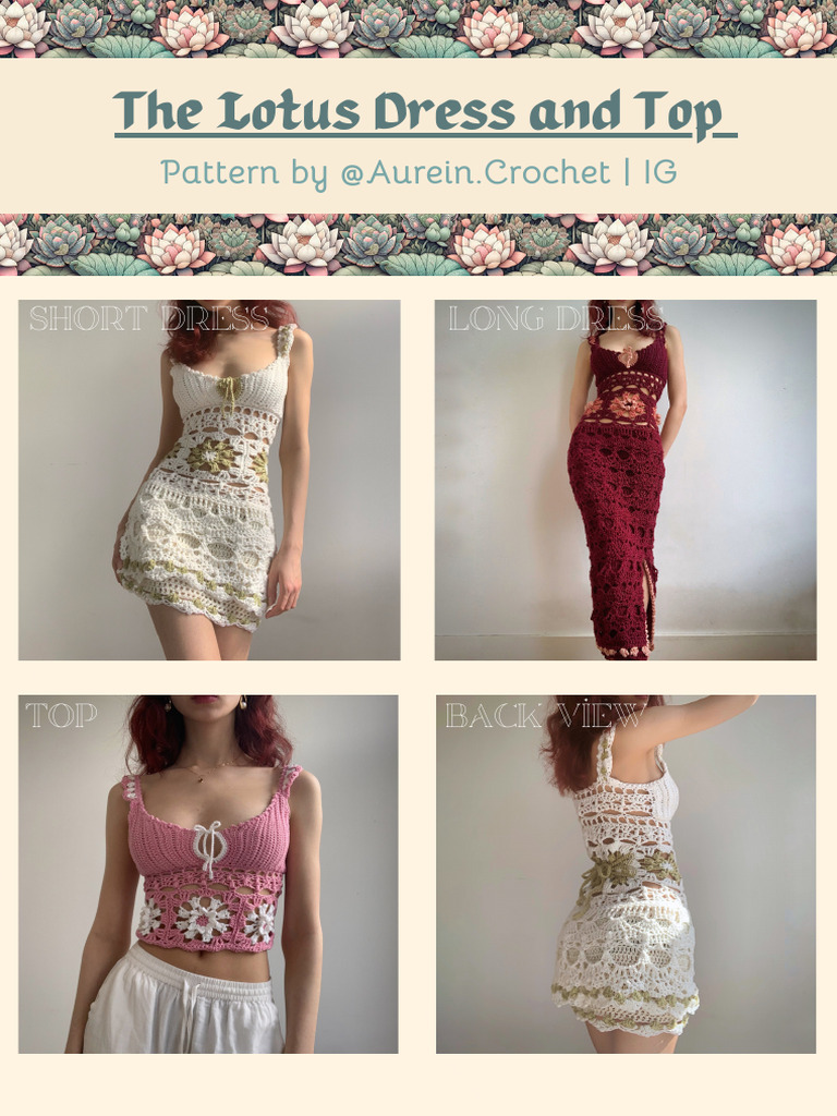 lotus dress crochet pattern PATTERN RELEASE