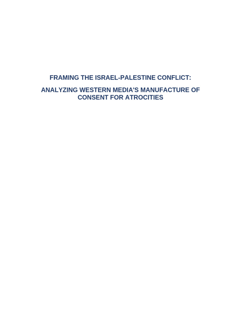 Assignment Israel Palestine Media Framing-1 | PDF | Gaza Strip | Israel