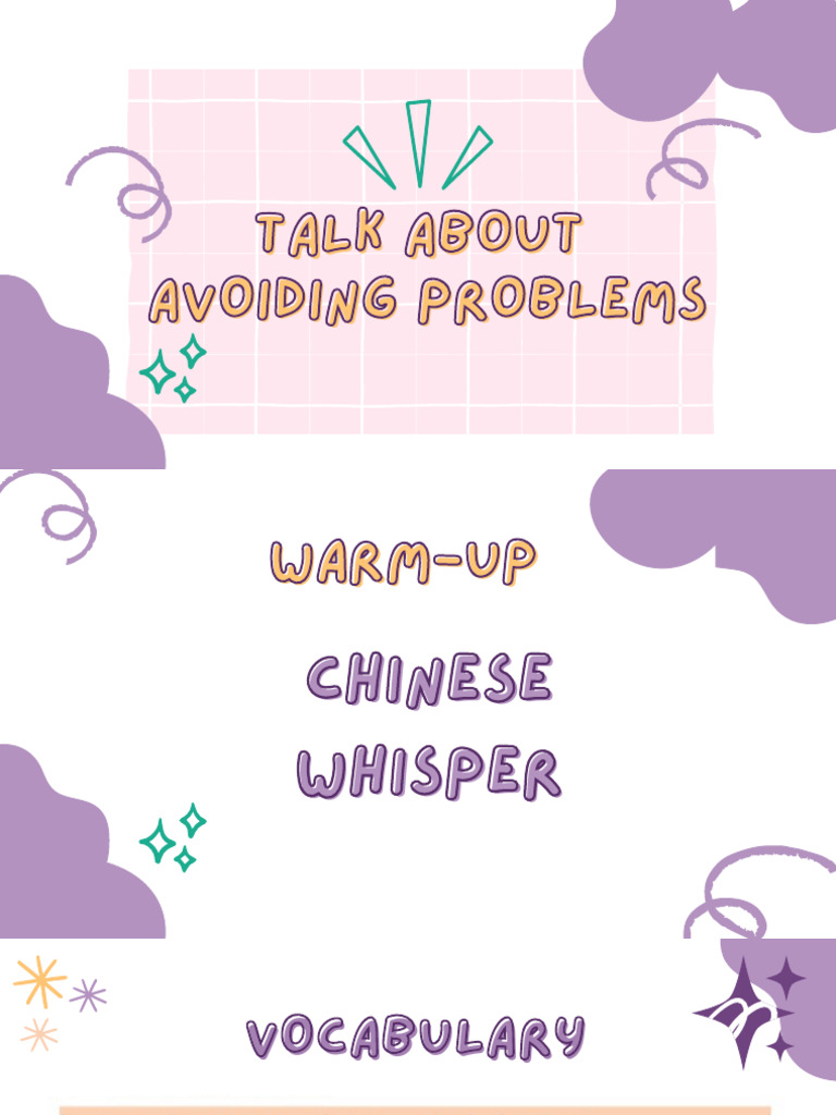 Talk About Avoiding Problems | PDF