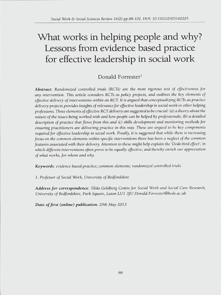 What Works in Helping People and Why... Lessons From Practice For ...