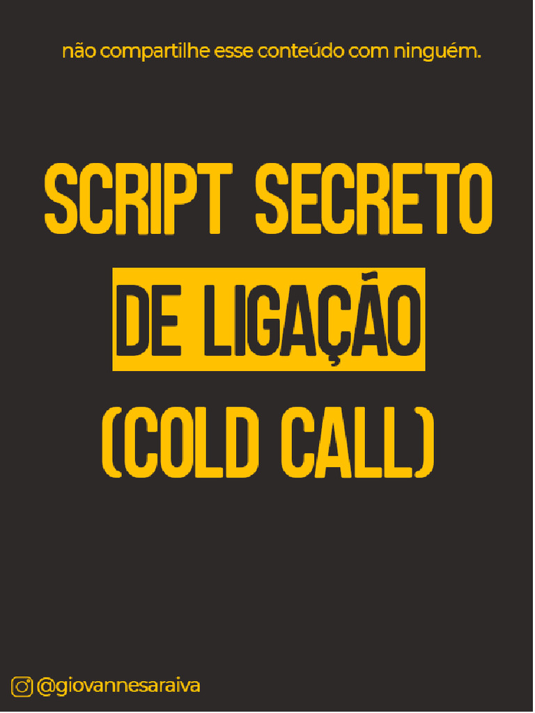 Script Cold Call 1 | PDF