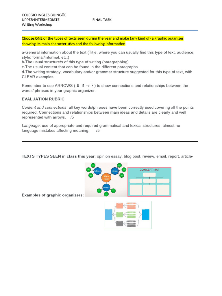 Writing Workshop - Final Task Rodari F | PDF