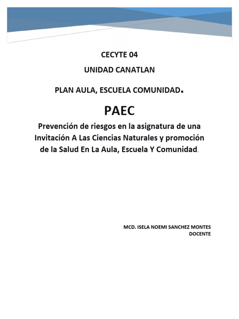 EVIDENCIAS DE PAEC | PDF | Química