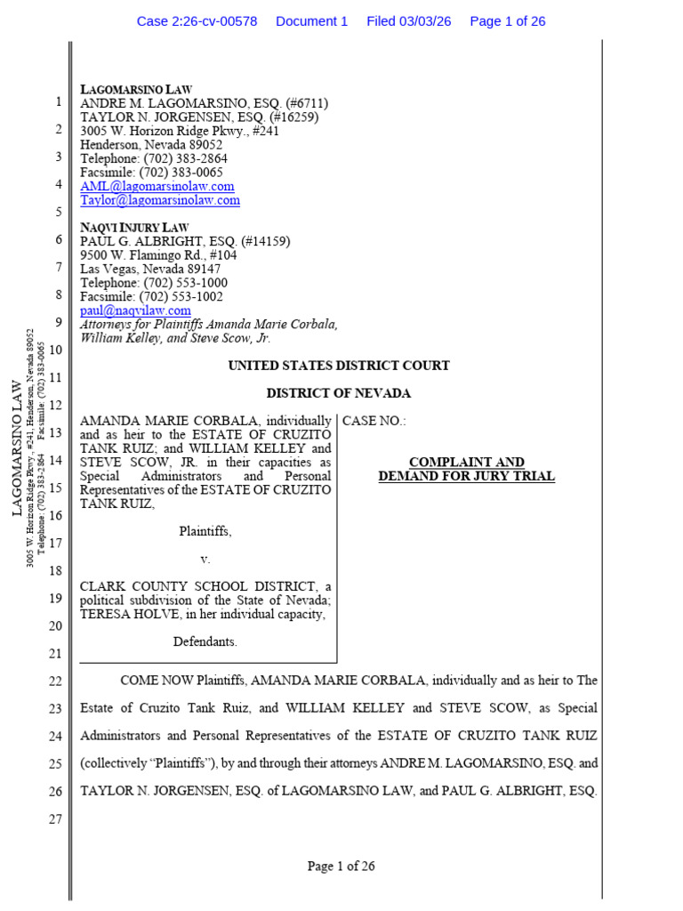 Complaint and Demand For Jury Trial - Corbala 1 | PDF | Individualized ...