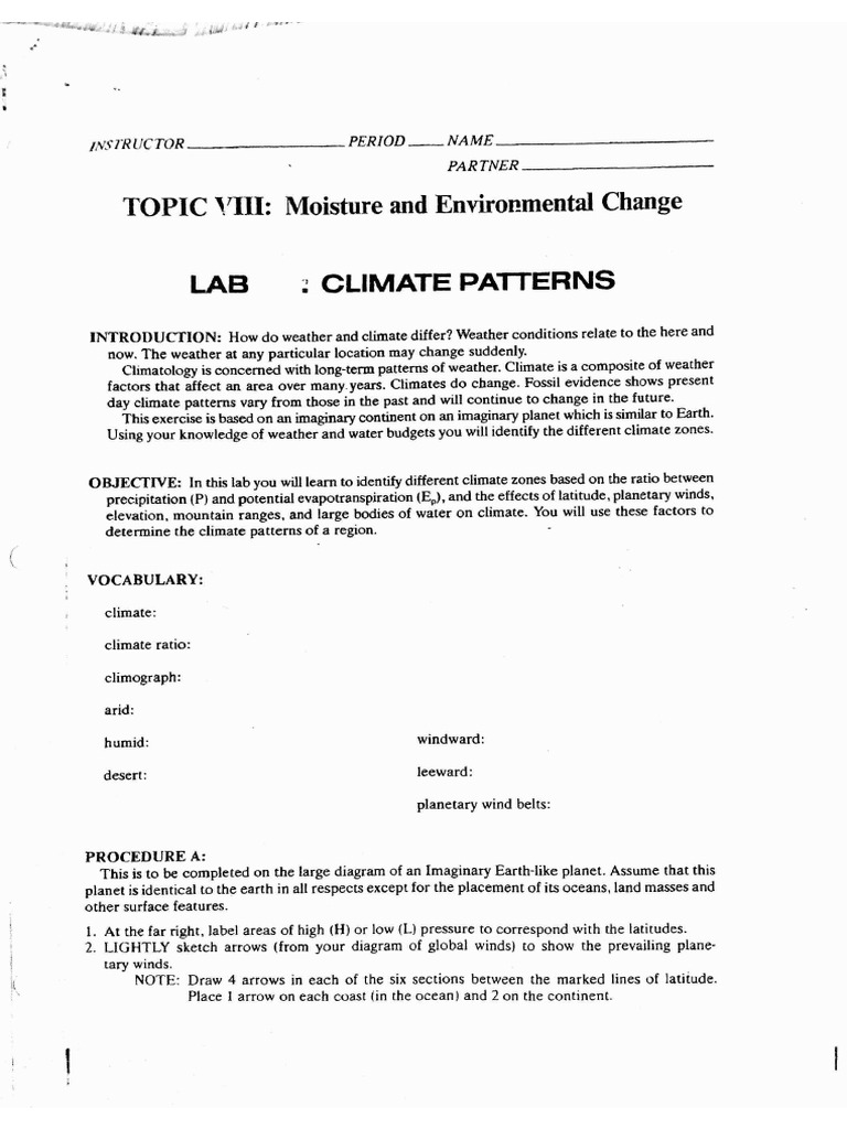 Lab Climate Patterns | PDF