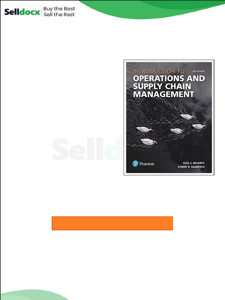 Solution Manual for Introduction to Operations and Supply Chain ...