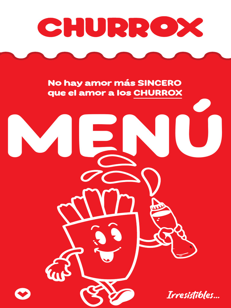 Menu Churro X | PDF | Pizza | Queso Mozzarella