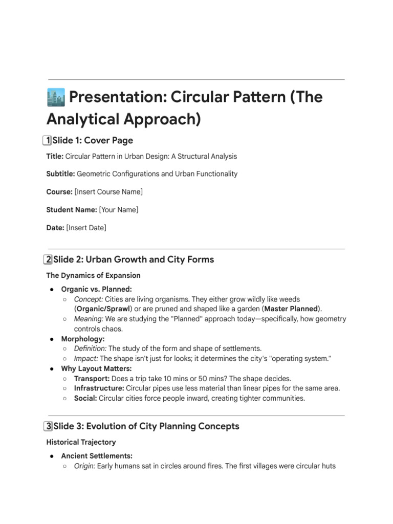 Circular City Planning - An Analytical Approach | PDF | Urban Sprawl | City