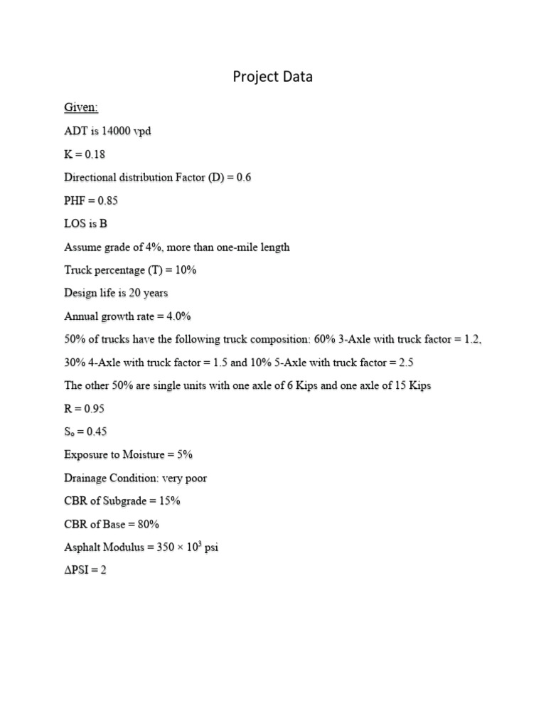 Project Data | PDF