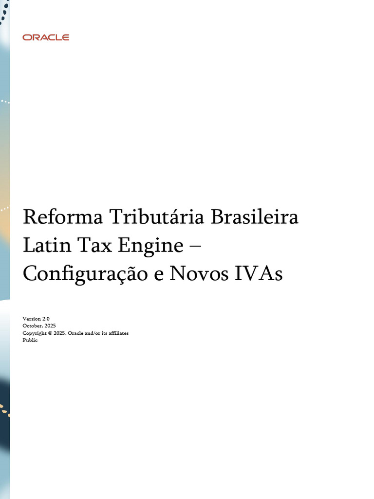 Configuring Latin Tax Engine - Brazil Tax Reform v2 Portuguese | PDF ...