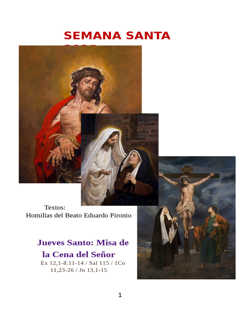 Ficha Semana Santa 2025 Homilias Beato Card Eduardo Pironio | PDF ...