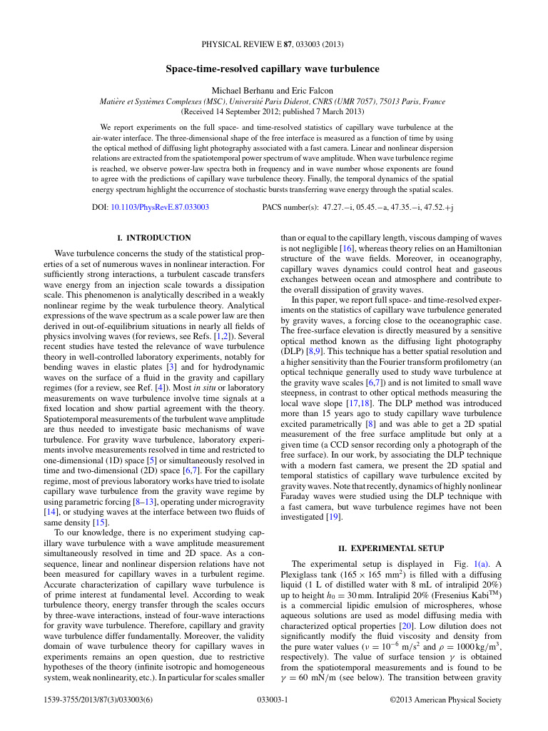 Falcon Spectrum Surface Tension | PDF | Spectral Density | Waves