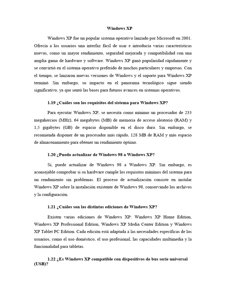 Informacion Parte 2 Windows XP | PDF | Windows 10 | Microsoft Windows