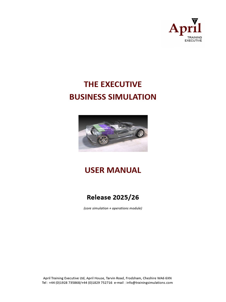 User Manual - Operations Module 2025-26 Northumbria | PDF | Electric ...