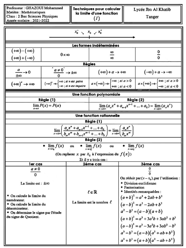 Les Formules Mathématiques | PDF