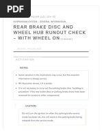 Front Brake Disc Runout Measurement Guide | PDF | Vehicle Technology ...