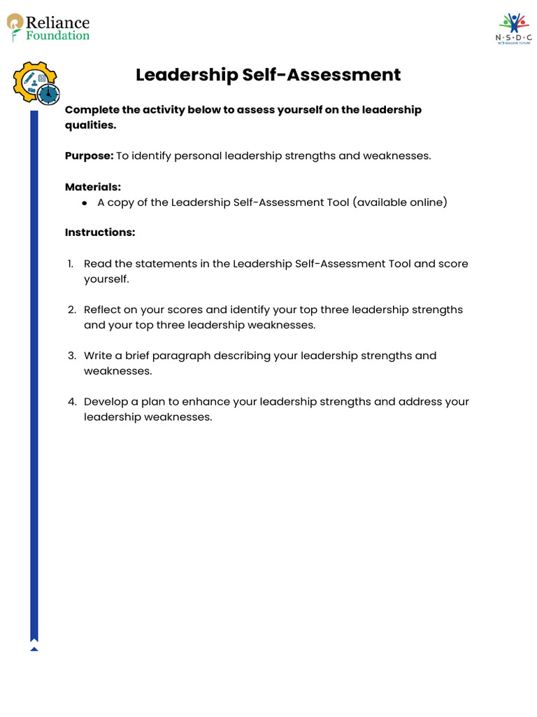 Leadership Self Assessment | PDF
