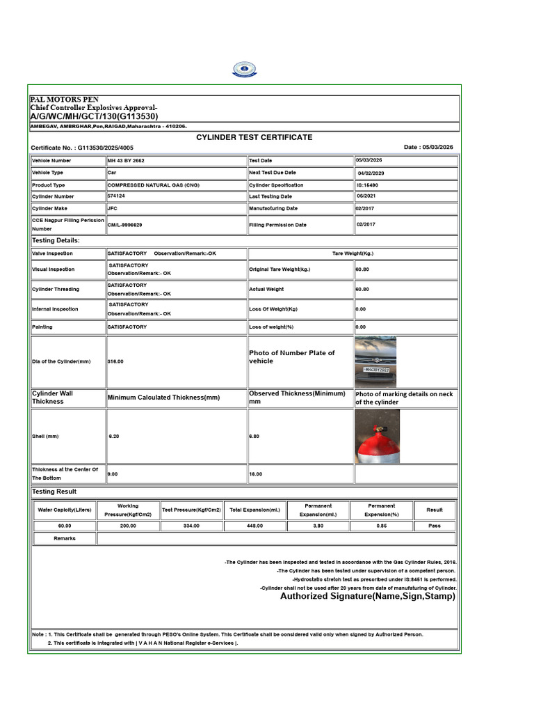 CNG Testing Report - Copy 2 1.PDF 2 2 1 1 1 2 | PDF | Gas Technologies ...
