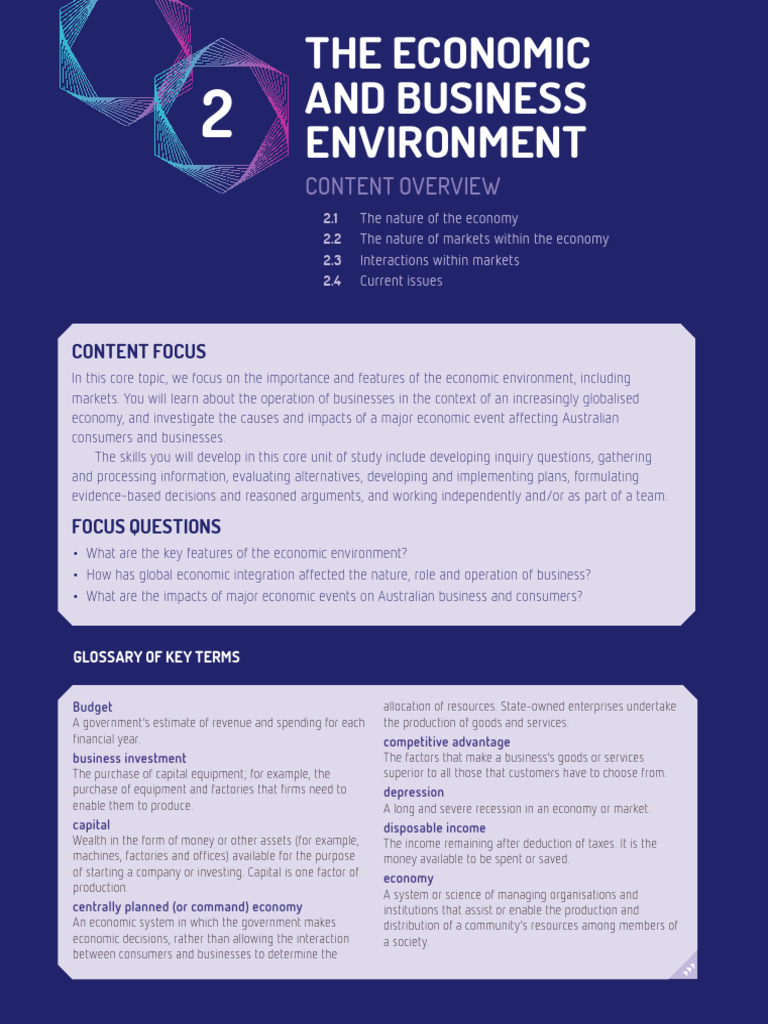 Chapter 2 - The Economic and Business Environment | PDF | Recession ...