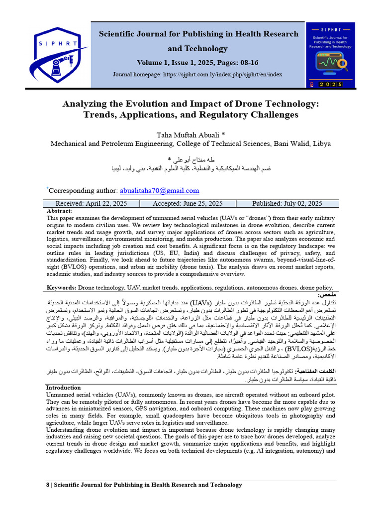Analyzing The Evolution and Impact of Drone Techno | PDF