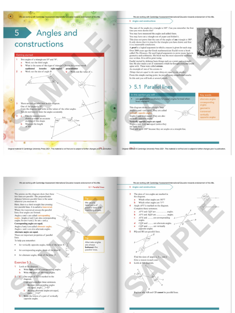 Angles and Shapes Math Chapters | PDF