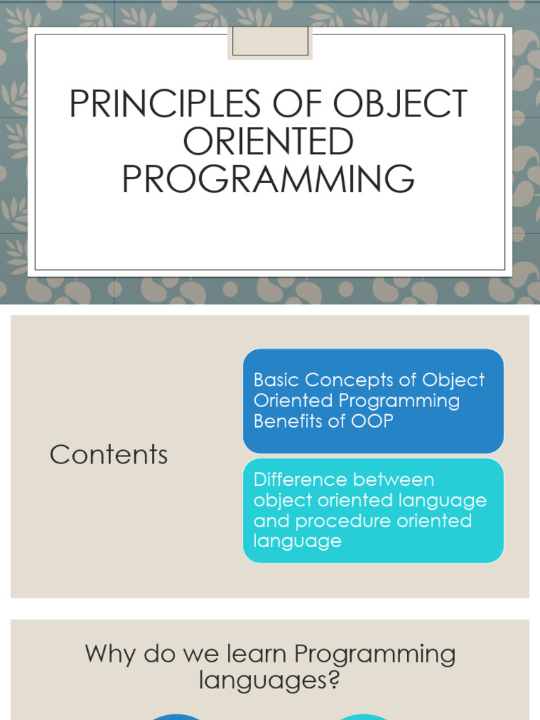 Object Oriented Basics Lecture 1 | PDF | Method (Computer Programming ...