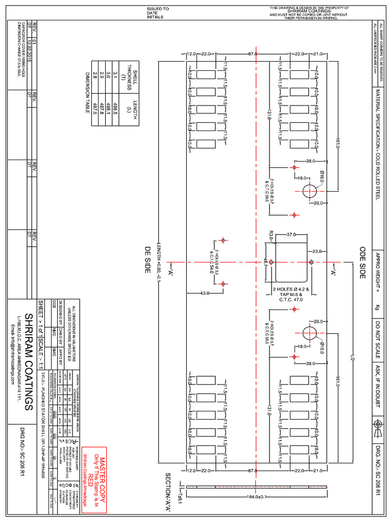 Sc 206 r1 - Punched Stator Shell Dp-1.0hp-4p 1ph-b56 | PDF
