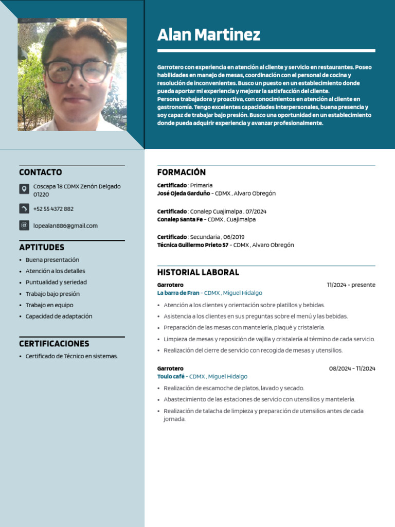 Alan Martinez CV 2 | PDF
