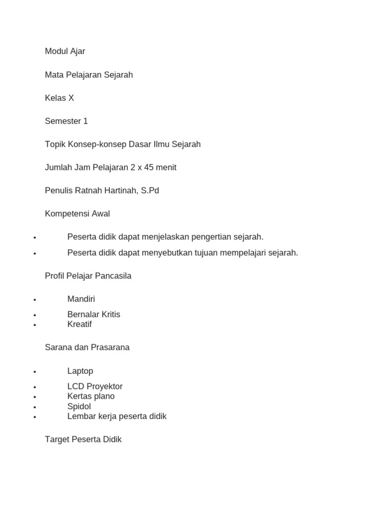 Modul Ajar 1 | PDF