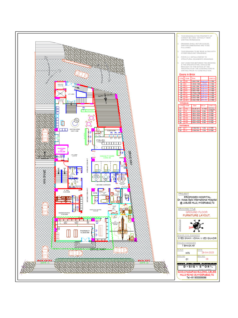 GF Furniture Layout - DR Kola Epic International Hospital | PDF