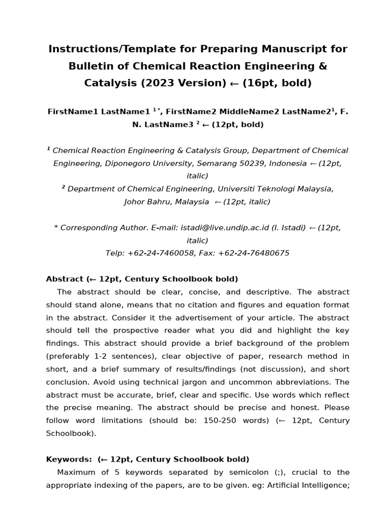 Author Guidelines Template Bcrec 2023 | PDF | Abstract (Summary)