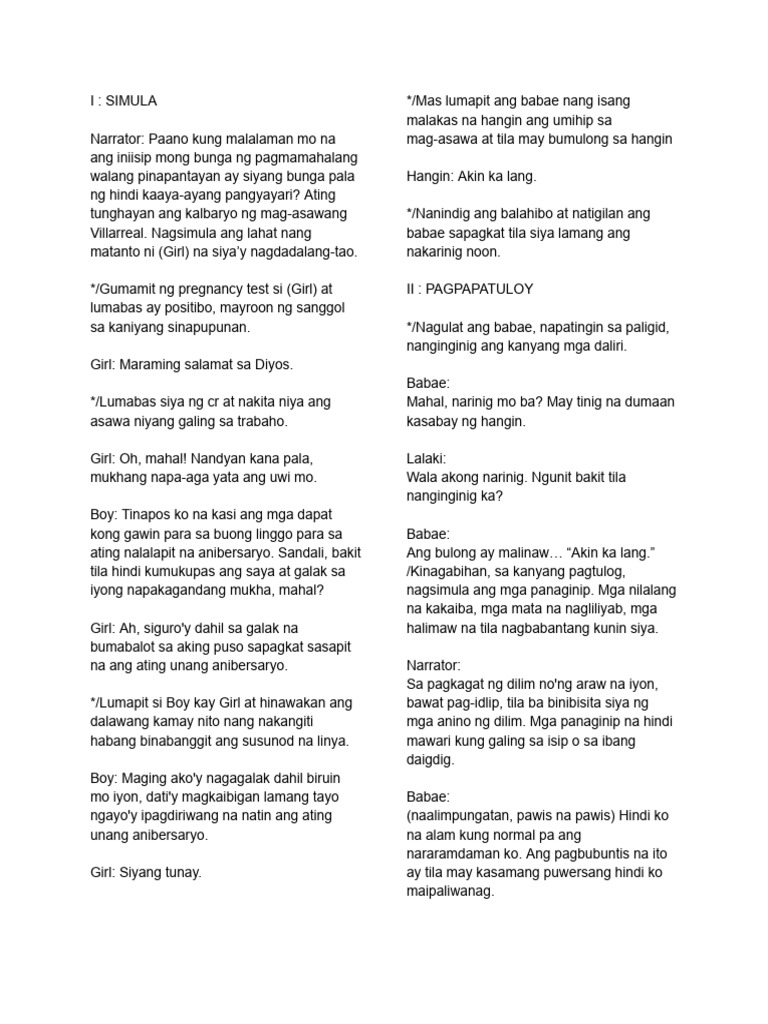 FILI SCRIPT | PDF