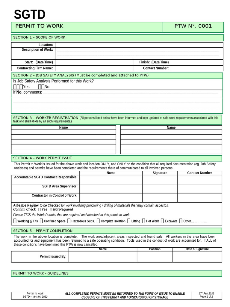 PTW TEMPLATE.1 (1) | PDF | Business | Labor Relations