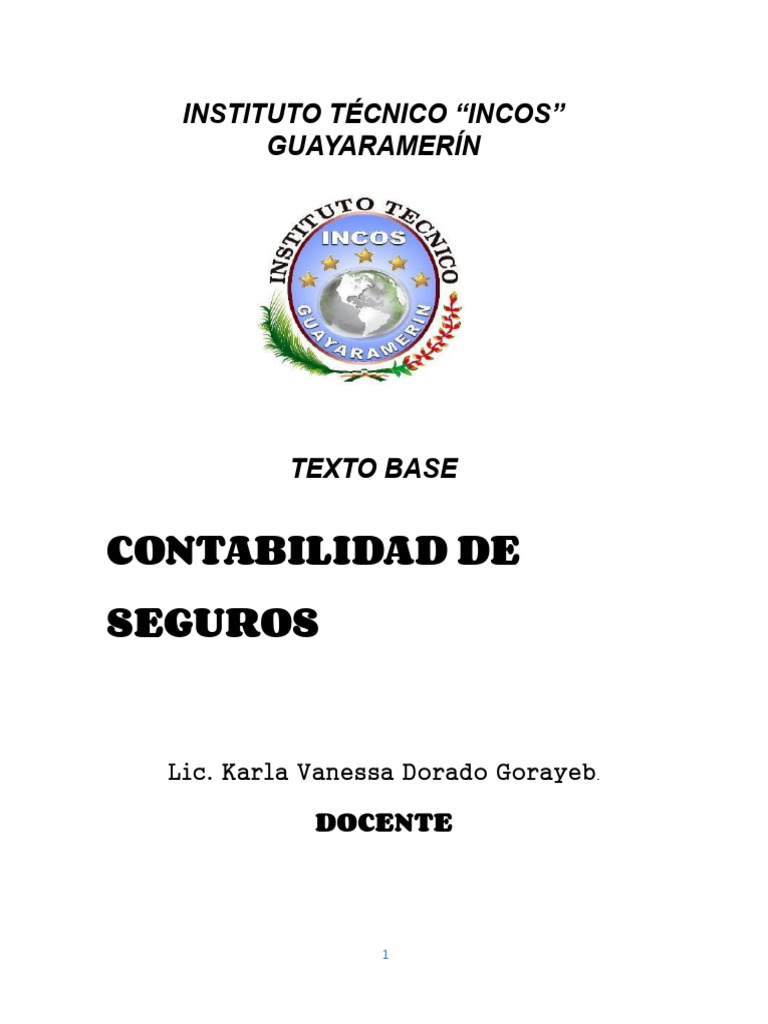 Unidad 1 Entidades Aseguradoras | PDF | Seguro | Póliza de seguros