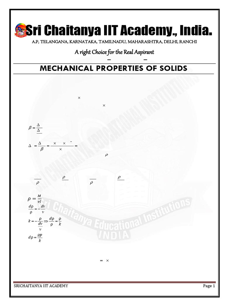 Mechanical Properties of Solids | PDF | Young's Modulus | Solid