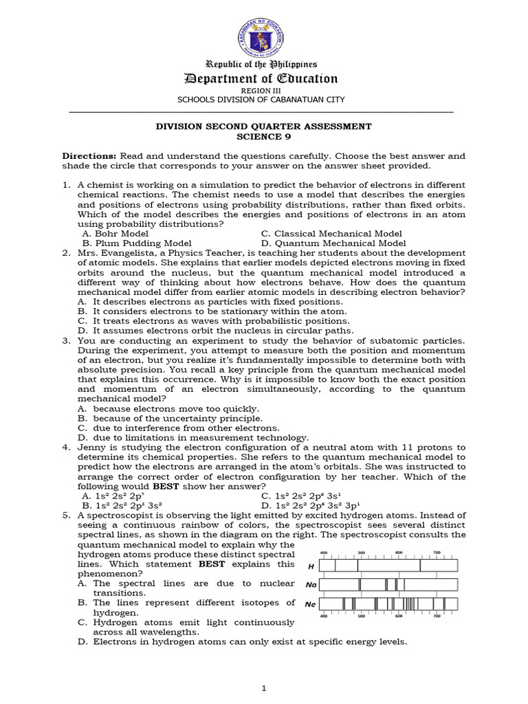 SCIENCE 9 - Regular - Exam (1) | PDF | Chemical Bond | Solvent