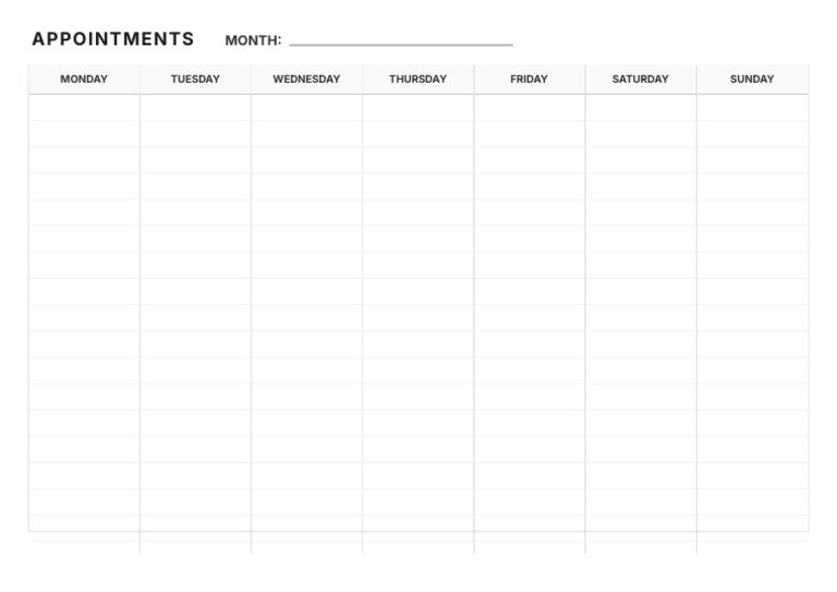 Appointments Left Aligned | PDF